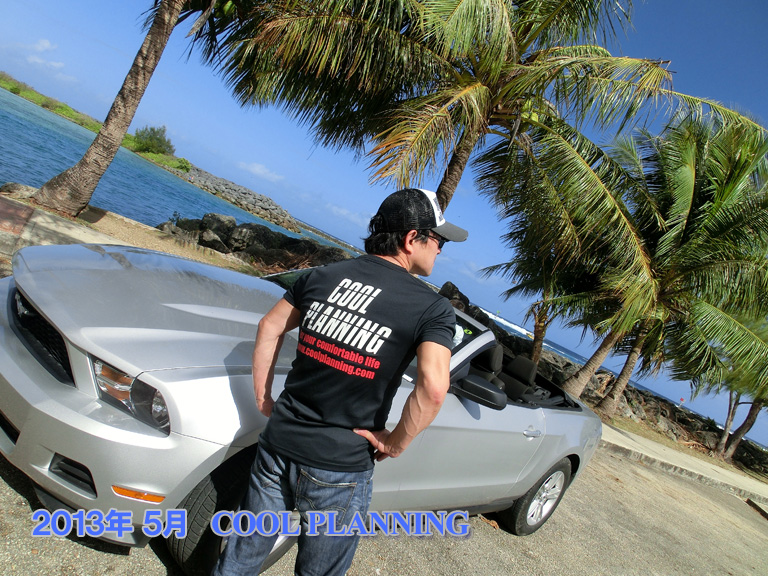 2013年5月　Ford MUSUTANG convertible 6代目とPalm tree
